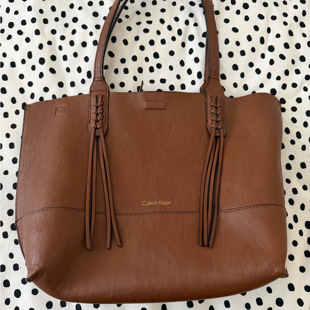 Calvin Klein Tan Leather Tote